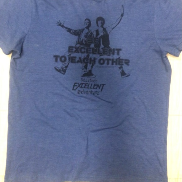 3/25 🌻 Large Blue Tee- Bill & Ted - Picture 2 of 9